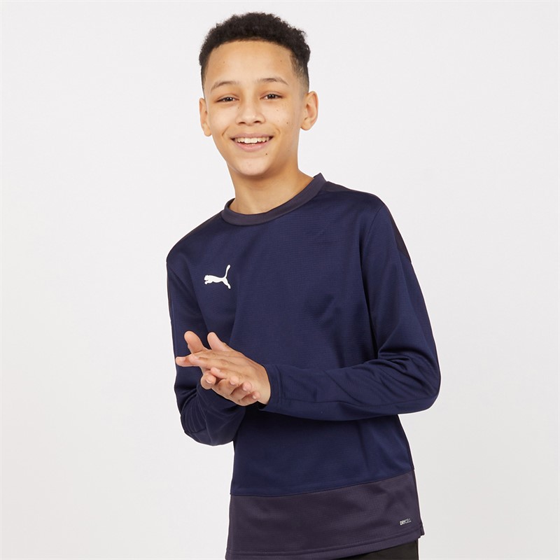 Puma Junior Boys Goal Training Sweat Peacoat/Puma New Navy