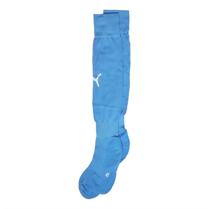 Puma Mens Team Graphic Goalkeeper Socks Blue Glimmer/Puma White