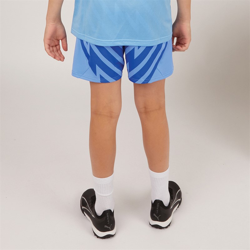 Puma Junior Boys Team Graphic Goalkeeper Shorts Blue Glimmer