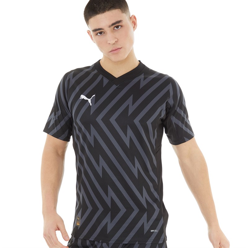 Puma Mens Team Graphic Short Sleeve Goalkeeper Jersey Puma Black