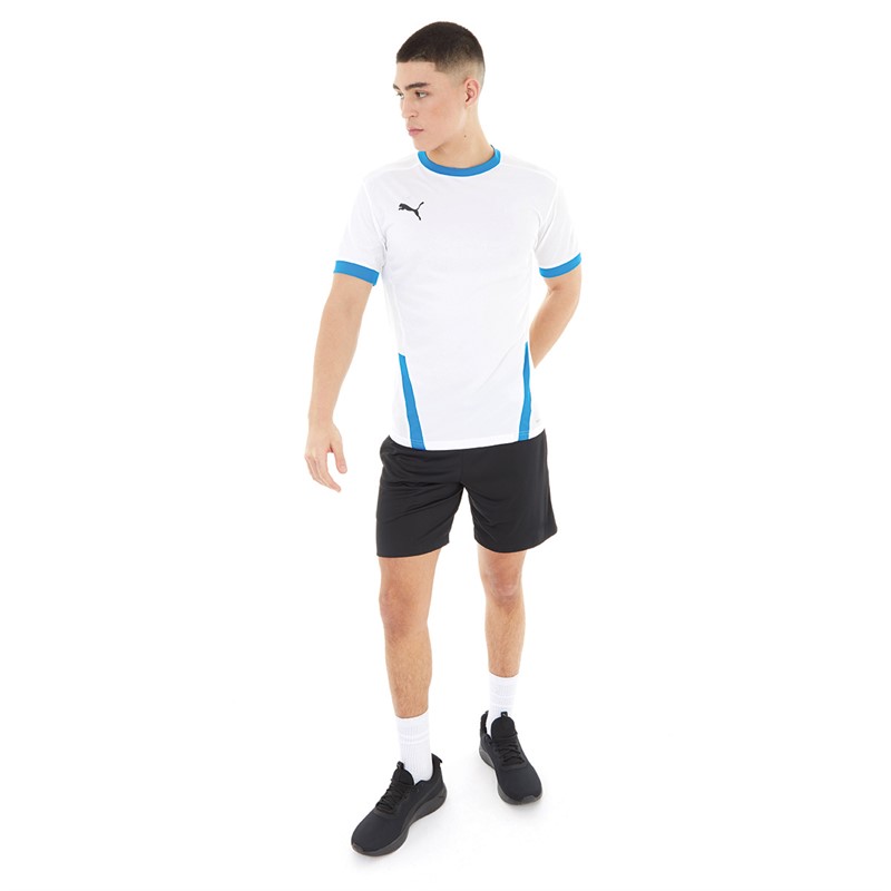 Puma Mens Goal 23 Jersey Puma White/Electric Blue Lemonade