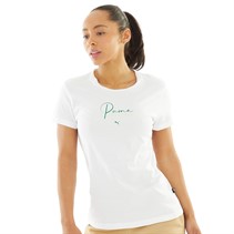 Puma Womens Wording T-Shirt White