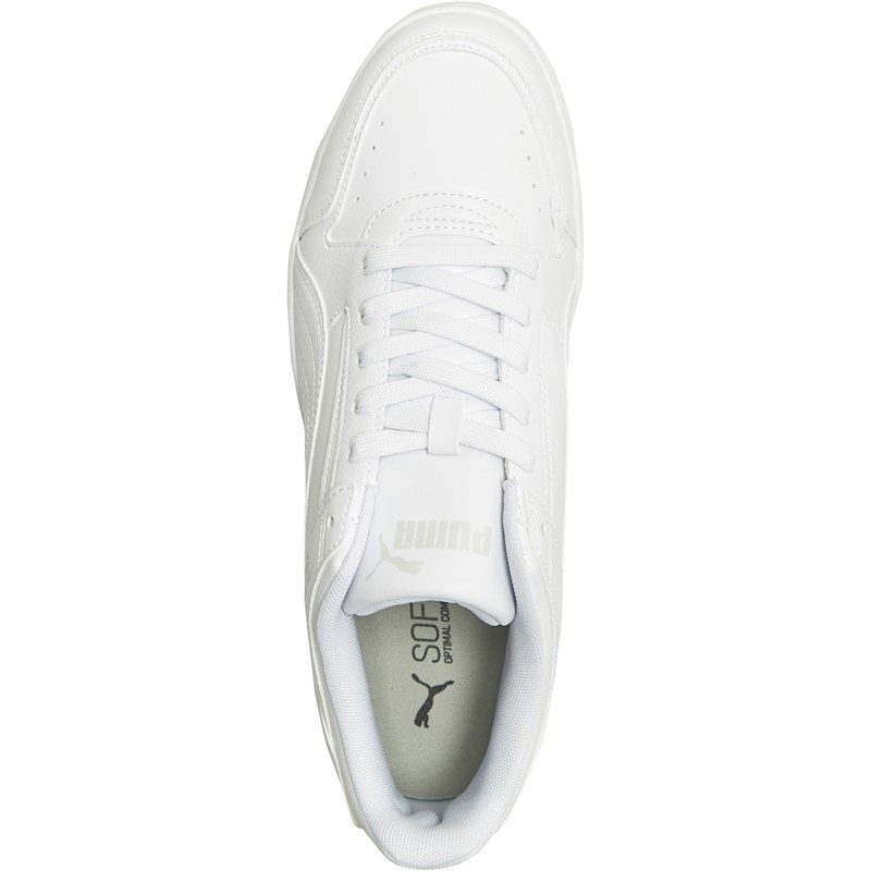 Puma Mens Rebound Joy Low Trainers White/White/Grey