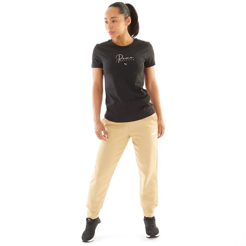 Puma Womens Essentials Sweatpants Sand