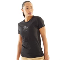 Puma Womens Wording T-Shirt Puma Black