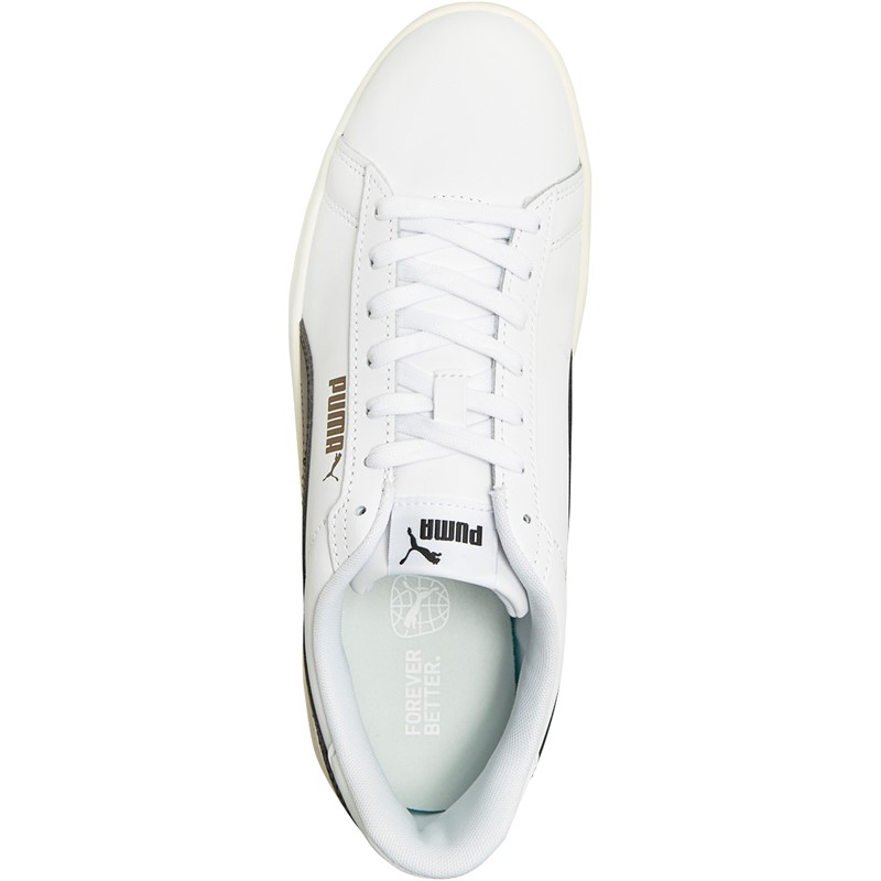 Buy Puma Mens Smash 3.0 Leather Trainers Puma White