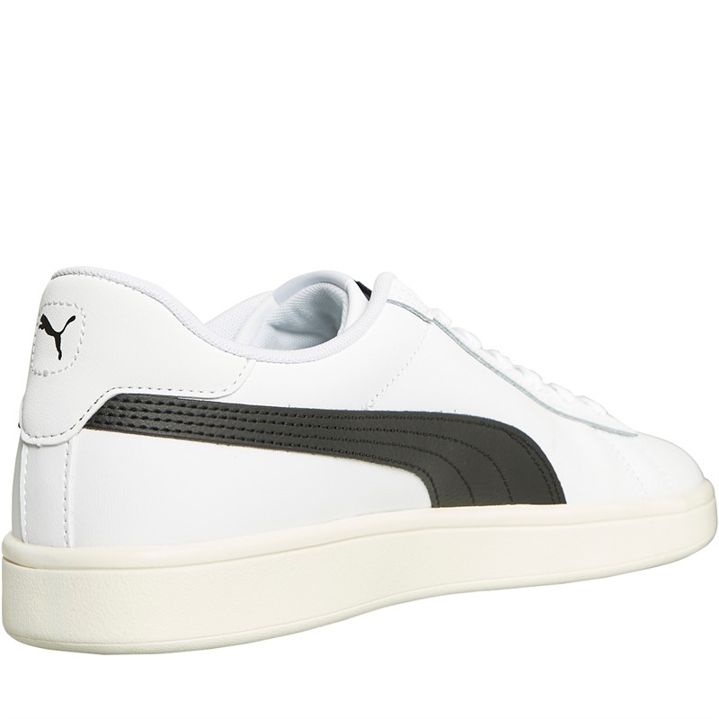 Puma Mens Smash 3.0 Leather Trainers Puma White