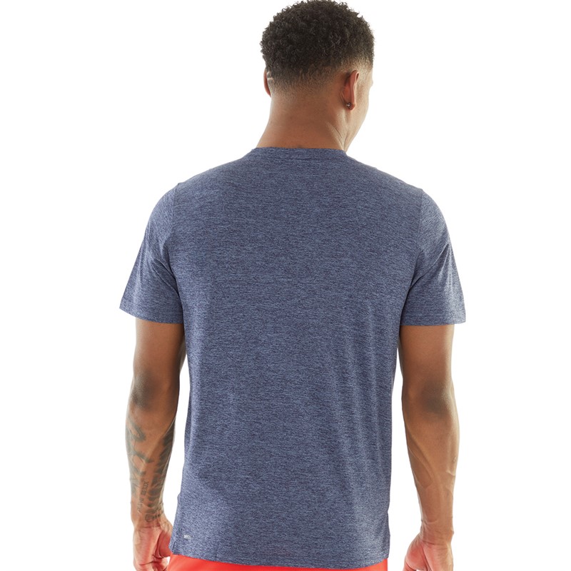 Puma Mens Train Favorite Heathered Cat Top Dark Navy Heather
