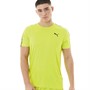 Puma Mens Essentials Taped T-Shirt Lime Pow
