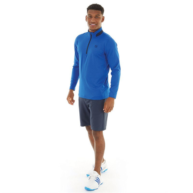 Puma Mens Lightweight 1/4 Zip Golf Top Blue/Blue