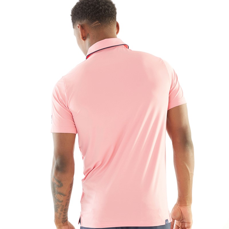 Puma Mens Mattr Bridges Golf Polo Flamingo Pink