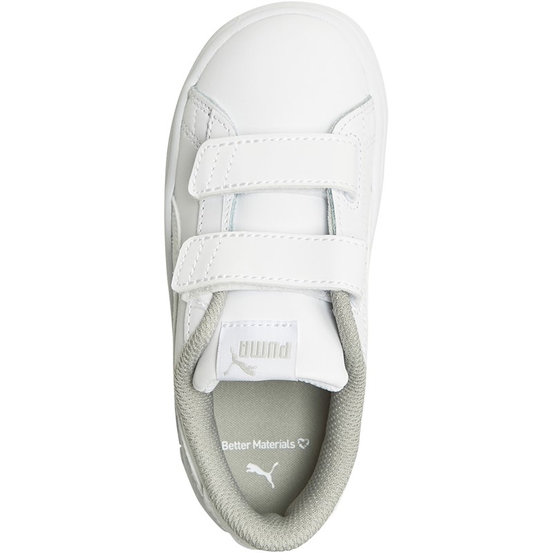 Puma Infant Smash V2 Trainers White/White