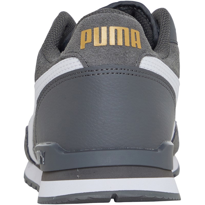 Puma Mens ST Runner V3 Suede Trainers Puma White/Castlerock
