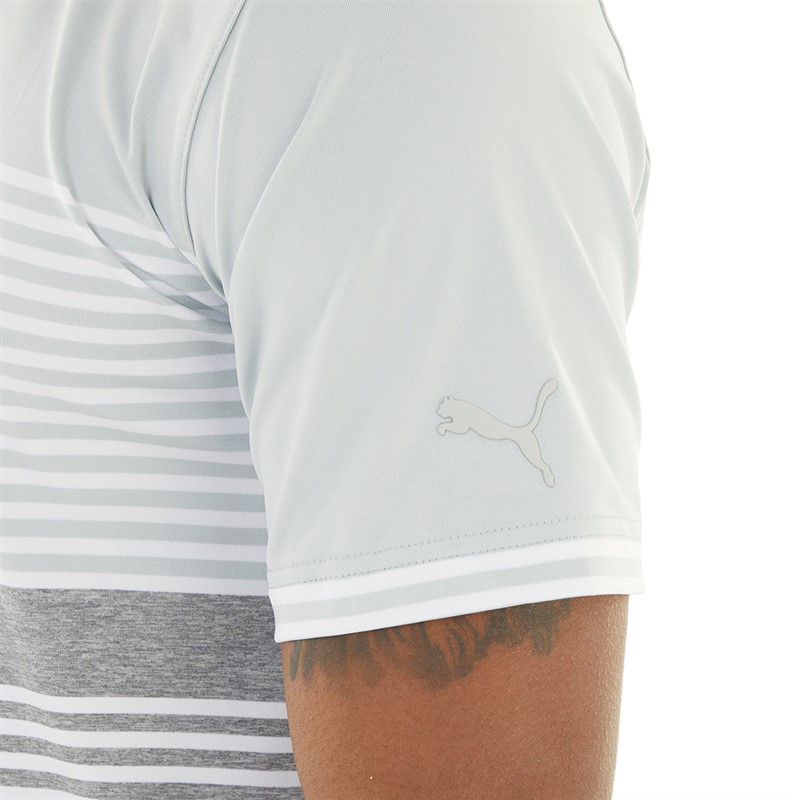 Puma Mens Mattr Track Golf Polo High Rise/Grey