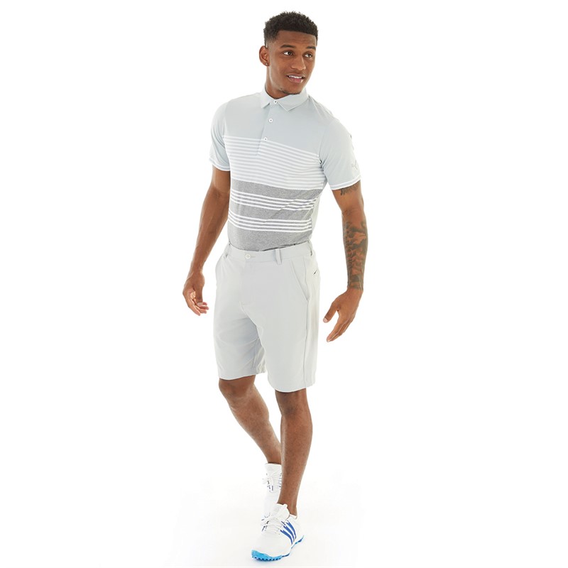 Puma Mens Mattr Track Golf Polo High Rise/Grey