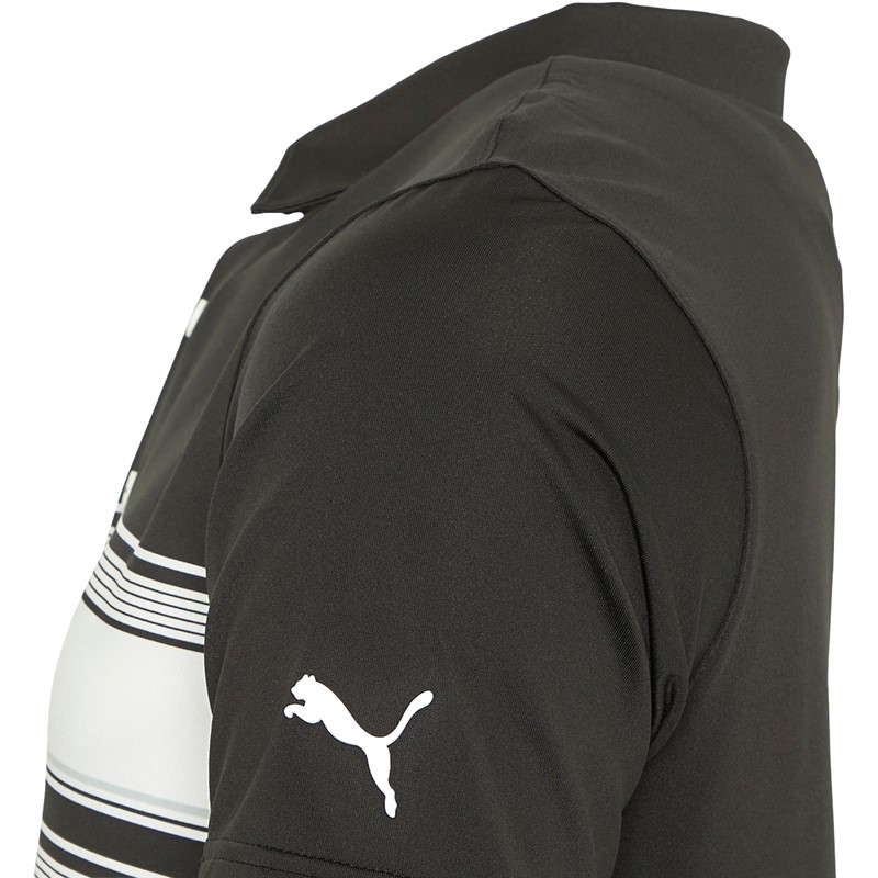 Puma Mens Mattr Grind Golf Polo Black/White