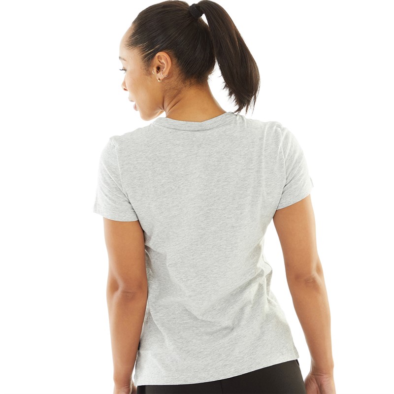 Puma Womens Essentials Small Logo T-Shirt Light Grey Heather