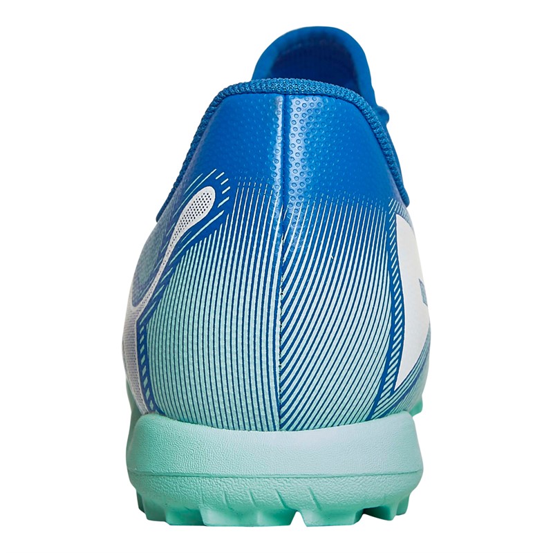 Puma Juniors Future 7 Play TT Astro Football Boots Hyperlink Blue Mint/Puma White