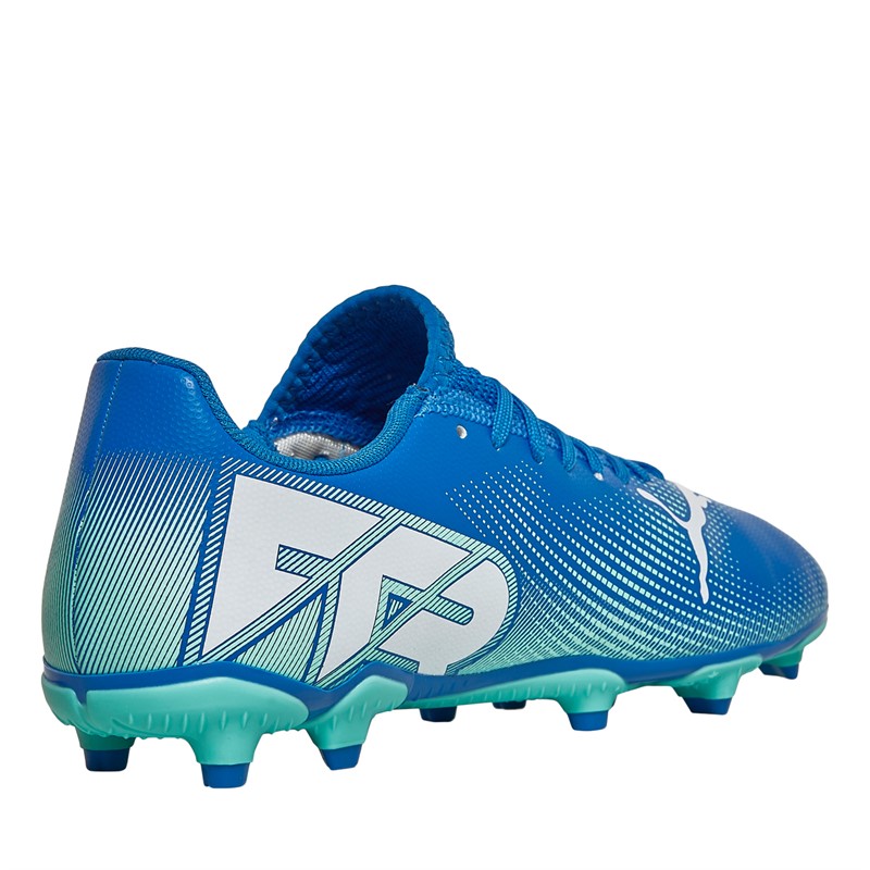 Puma Juniors Future 7 Play FG/AG Firm Ground Football Boots Hyperlink Blue Mint/Puma White