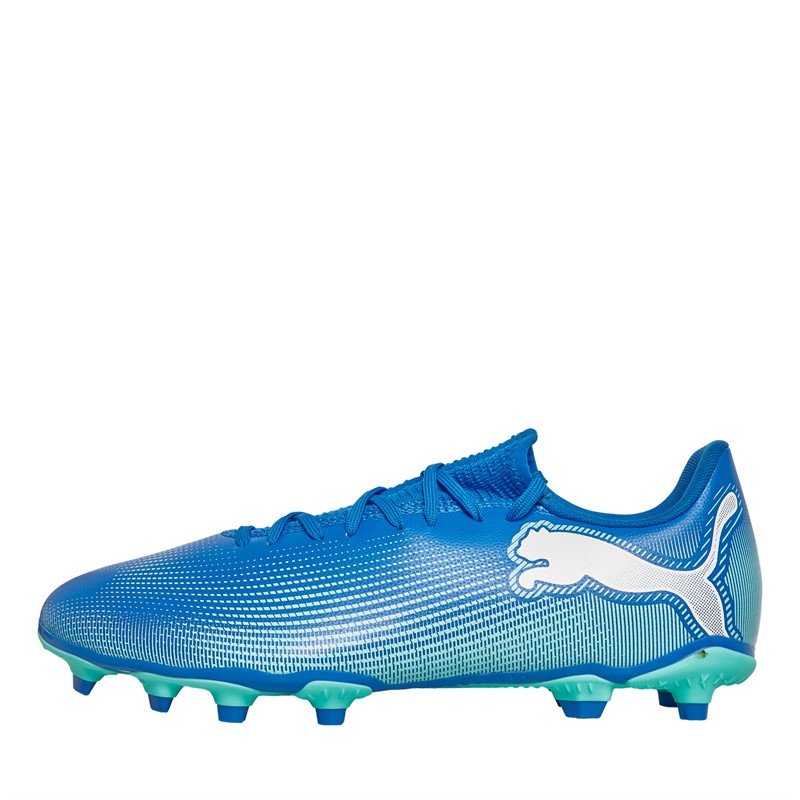 Puma Future 7 Play FG/AG Firm Ground Football Boots Hyperlink Blue Mint/Puma White