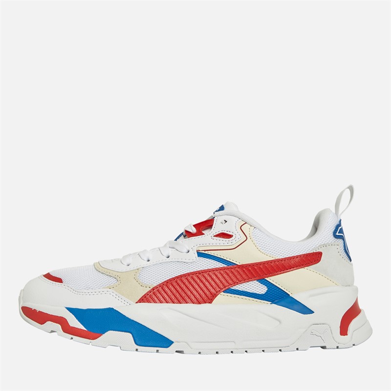 Buy Puma Mens Trinity Trainers Royal White Red