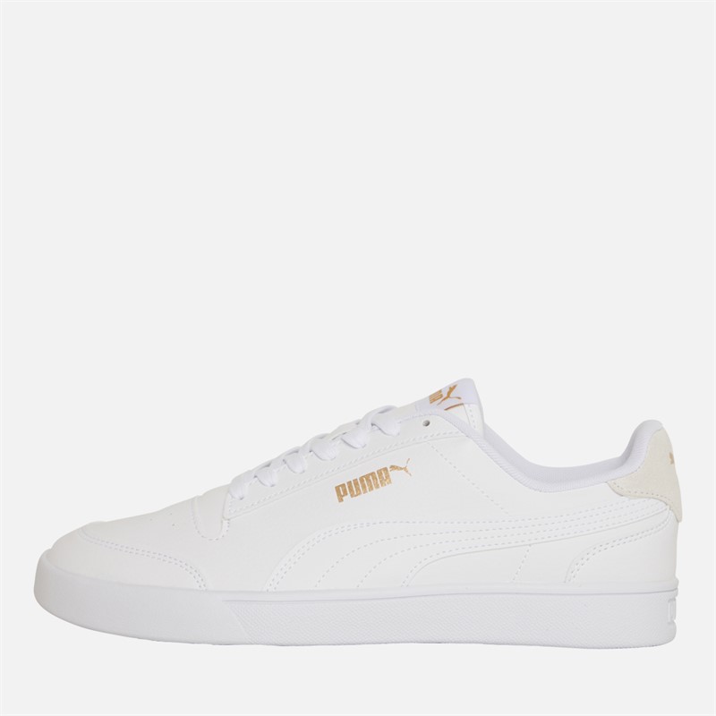 Puma Shuffle Trainers White/Gold