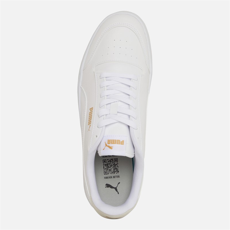 Puma Shuffle Trainers White/Gold