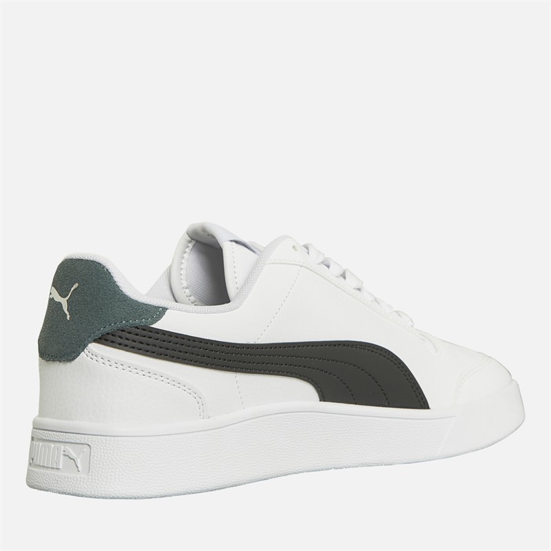 Puma Mens Shuffle Trainers White/Black/Silver