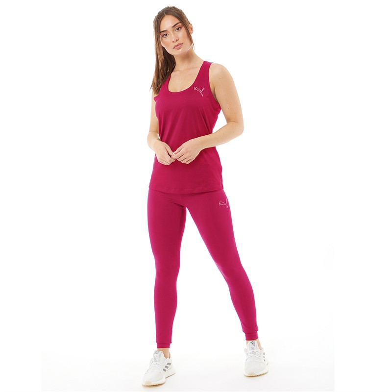 Puma Womens Active Tight Leggings Garnet Rose