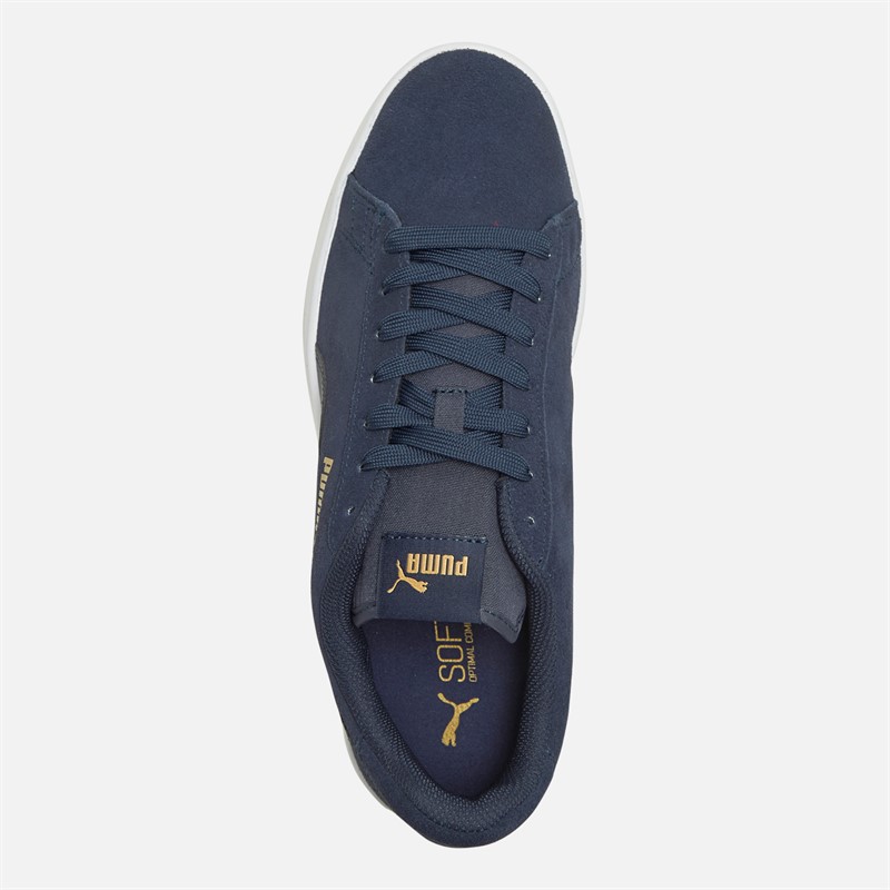 Puma Mens Smash V2 Trainers Peacoat/Gold