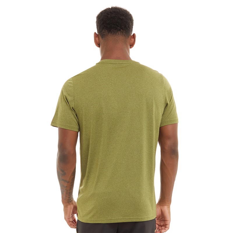 Puma Mens Performance Heather T-Shirt Olive Green