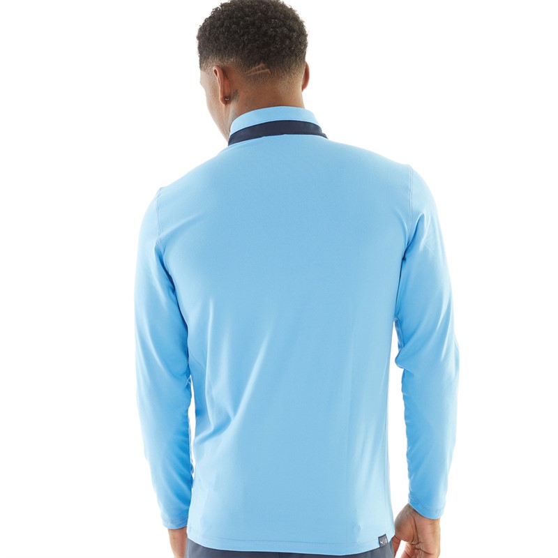 Puma Mens Golf Lightweight 1/4 Zip Top Blue/Navy