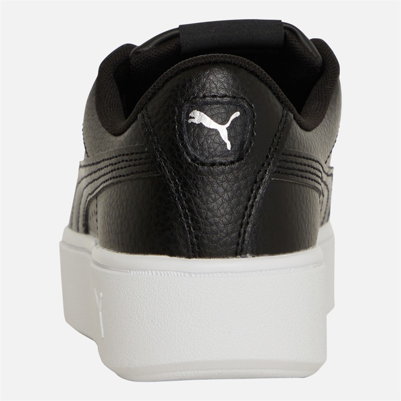 Puma Womens Vikky Stacked Leather Trainers Black