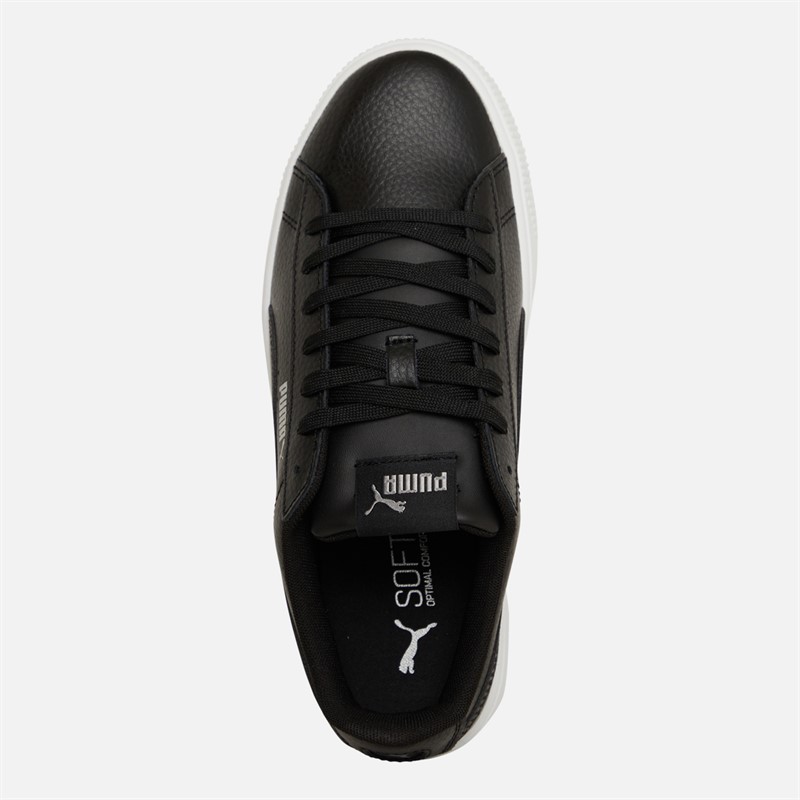 Puma Womens Vikky Stacked Leather Trainers Black