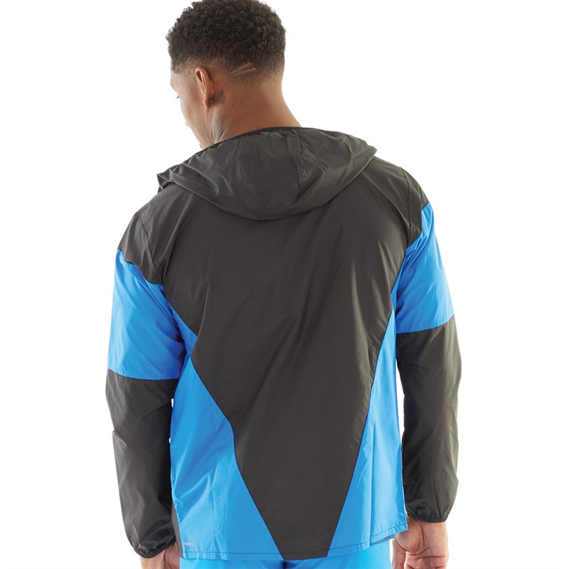 Puma Mens Run Lightweight Running Jacket Black/Blue