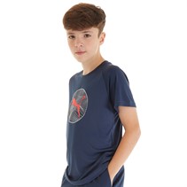 Puma Junior Boys Active Sports Graphic T-Shirt Navy