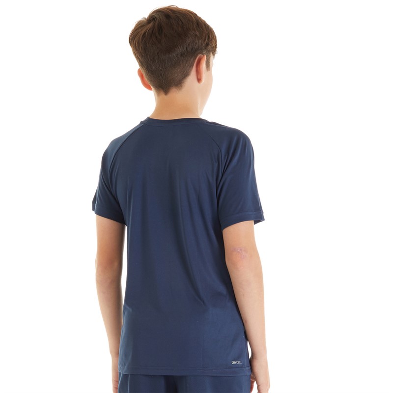 Puma Junior Boys Active Sports Graphic T-Shirt Navy