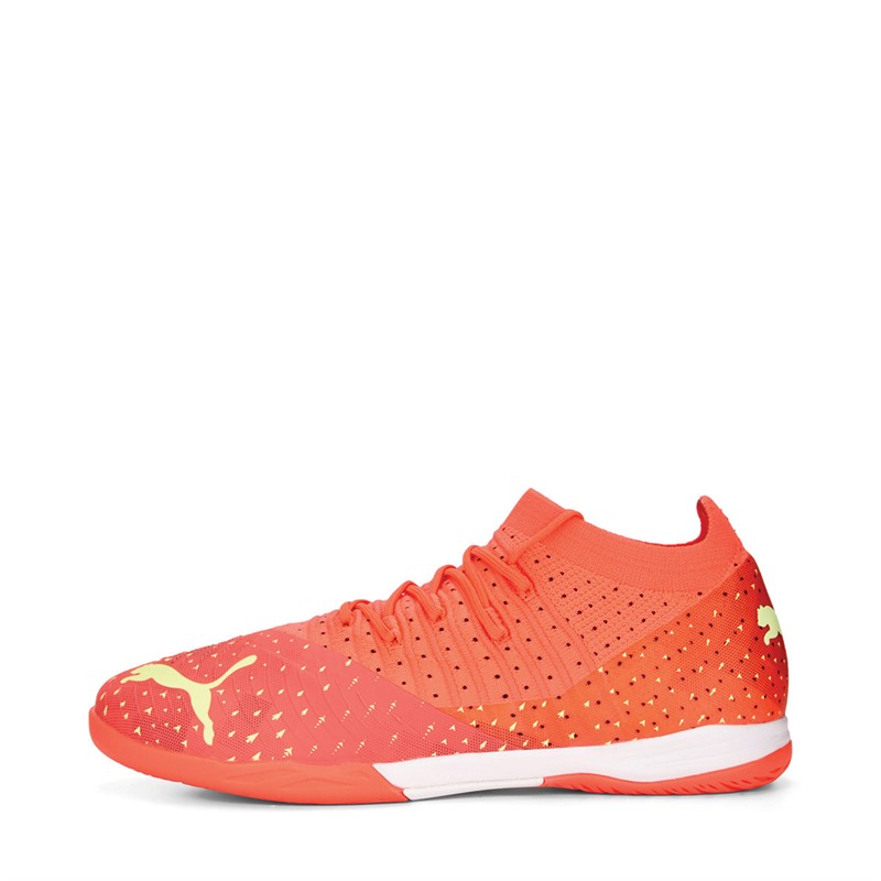 Puma Chaussures de football en salle Homme Future Z 3.4 IT Corail ardent Clair petillant Noir