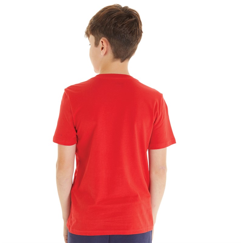 Puma Junior Boys Wording T-Shirt Red