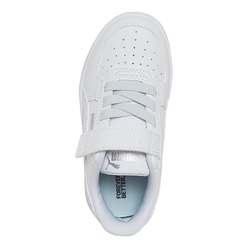 Puma Kids Caven 2.0 AC+ Trainers White/Silver/Blue