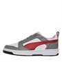 Puma Junior Boys Rebound Low Trainers Black/Red/White