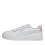 Puma Junior Girls Carina 2.0 Trainers White/Pink/Green