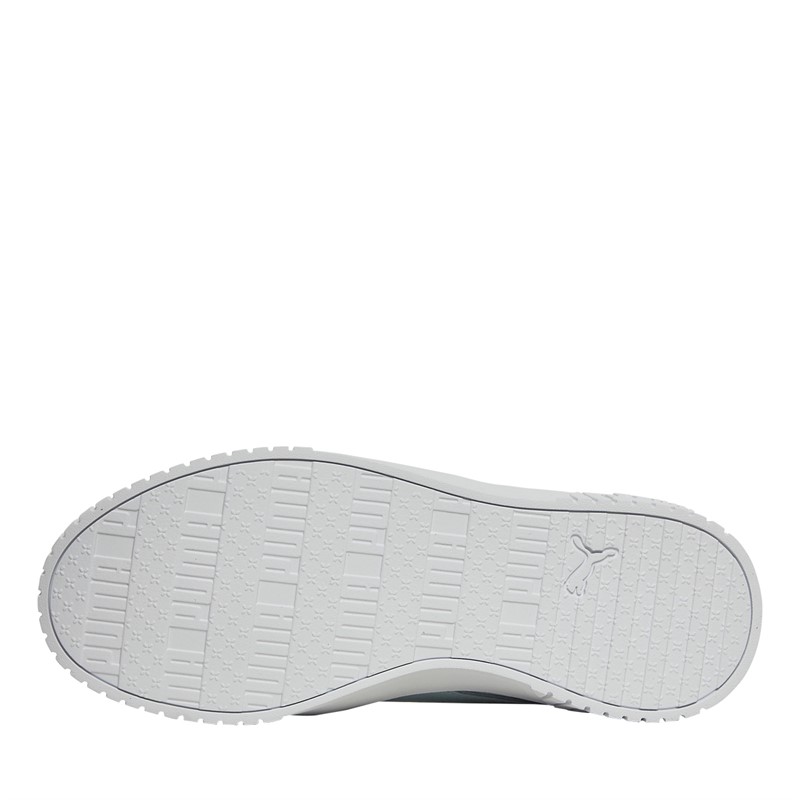 Puma Junior Girls Carina 2.0 Trainers White/Pink/Green