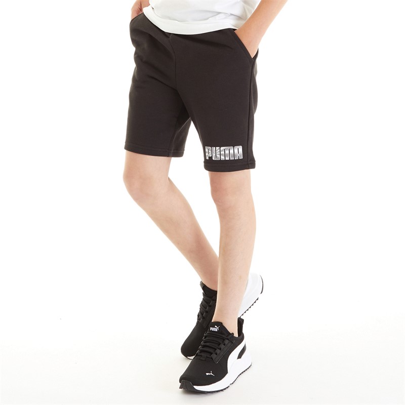 Puma Junior Boys Sportstyle Logo Shorts Puma Black