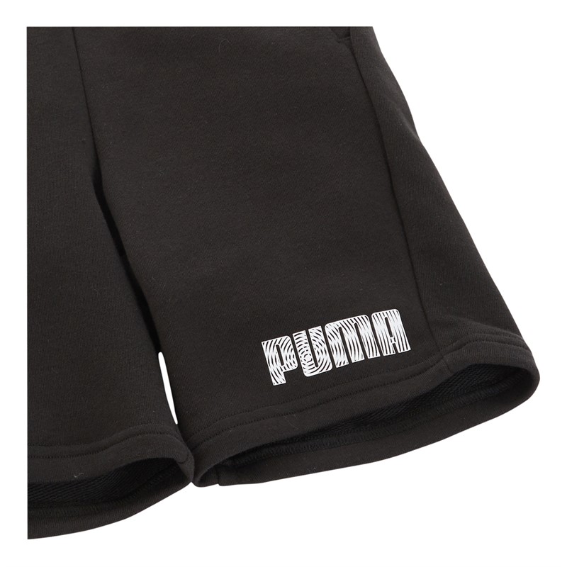 Puma Junior Boys Sportstyle Logo Shorts Puma Black