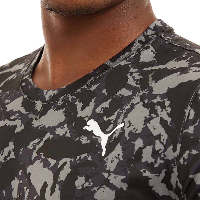 Puma Mens Train Favorites DryCELL Graphic Top Puma Black/Gray