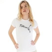 Puma Womens Sportstyle Cat T-Shirt Puma White