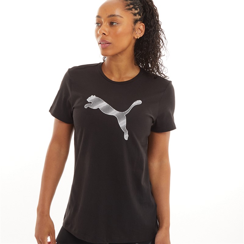 Puma Womens Sportstyle Cat T-Shirt Puma Black