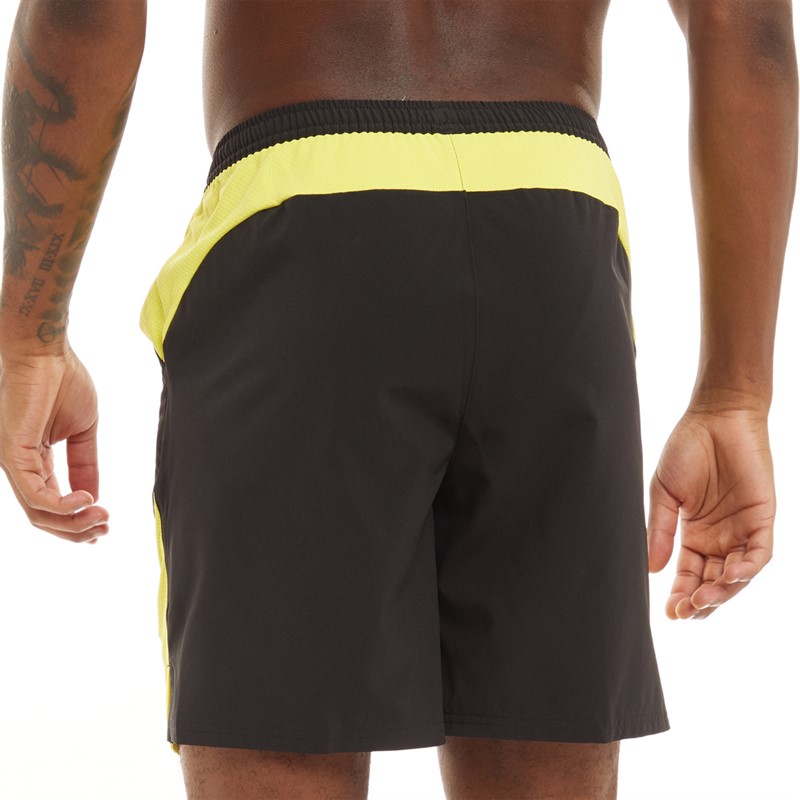 Puma Mens Fit Ultrabreathe 7 Inch Woven Shorts Black/Yellow