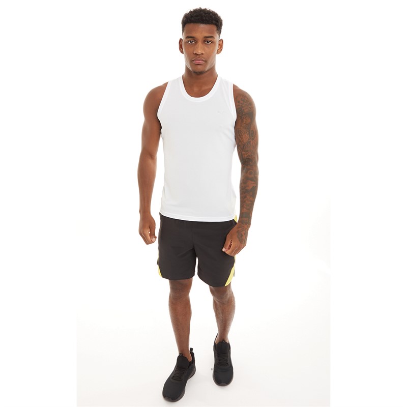 Puma Mens Fit Ultrabreathe 7 Inch Woven Shorts Black/Yellow